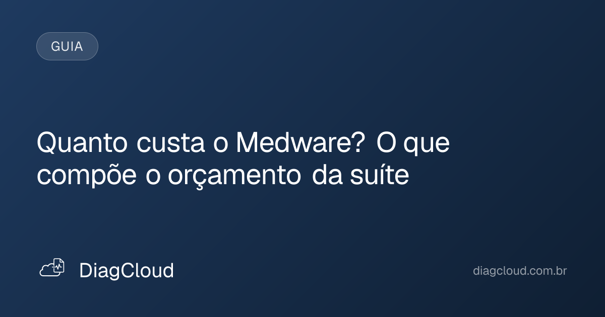 Capa do artigo: Quanto custa o Medware? O que compõe o orçamento da suíte