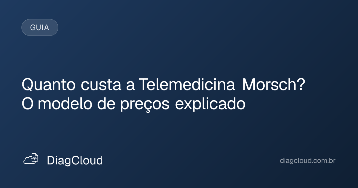 Capa do artigo: Quanto custa a Telemedicina Morsch? O modelo de preços explicado